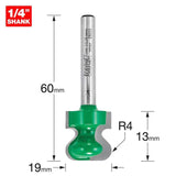 Trend Drawer Pull Cutter 4mm Rad X 19mm Dia C305X1/4TC