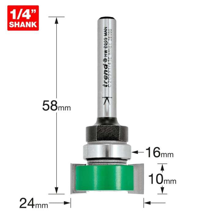 Trend 10mm Cut x 24mm Dia. Intumescent Cutter C209X1/4TC