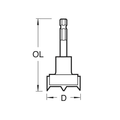 Trend Snappy machine bit 40mm diameter SNAP/MB/40TC