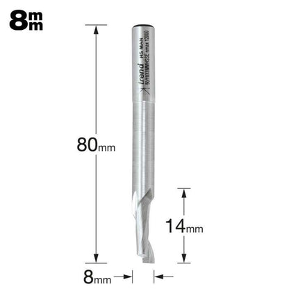Trend Helical Plunge Cutter 8mm Dia. X 14mm Cut 50/18X8MMHSSE