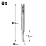 Trend Helical Plunge Cutter 8mm Dia. X 14mm Cut 50/18X8MMHSSE