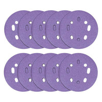 Trend Aluminium Oxide Random Orbital 8-Hole Sanding Disc 10pc 125mm 120 grit AB/125/120A