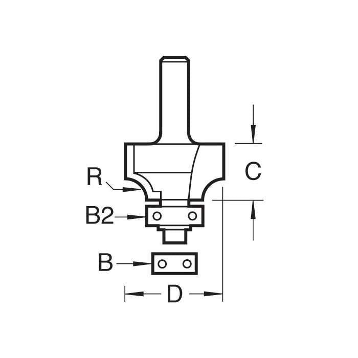 Trend Bearing Guided Round Over Ovolo C198X1/2TC