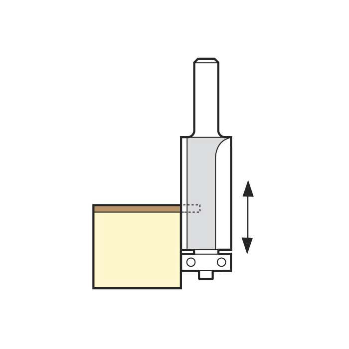 Trend Bearing guided trimmer 12.7mm diameter C196X1/2TC