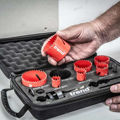 Trend HS/SET/7 - HSS Bi-Metal 8% Cobalt Holesaw 7pc Plumbing Set