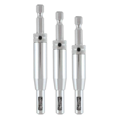 Trend Quick Release 3 Piece Hinge Fitting Drill Bit Guide Set QR/DBG/SET