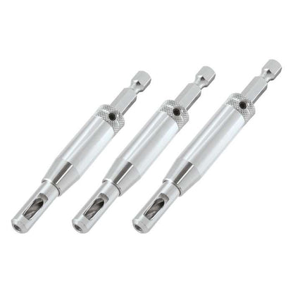 Trend Quick Release 3 Piece Hinge Fitting Drill Bit Guide Set QR/DBG/SET