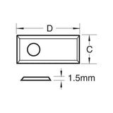 Trend RB/A Rota-Tip blade 29.5x9x1.5mm 1 off