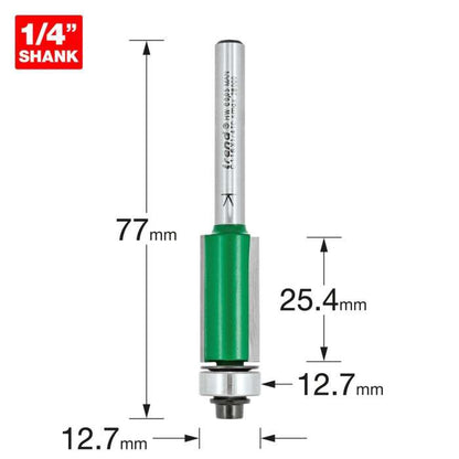 Trend 12.7mm Dia. x 25.4mm Cut Self Guided Trimmer C116X1/4TC
