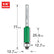 Trend 12.7mm Dia. x 25.4mm Cut Self Guided Trimmer C116X1/4TC