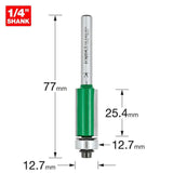 Trend 12.7mm Dia. x 25.4mm Cut Self Guided Trimmer C116X1/4TC