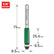 Trend 9.5mm Dia. x 25.4mm Cut Self Guided Trimmer C115AX1/4TC