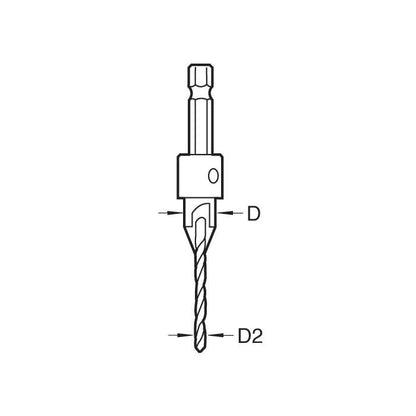 Trend Snappy countersink 12.7mm with 1/8 (3.2mm) drill SNAP/CS/10A