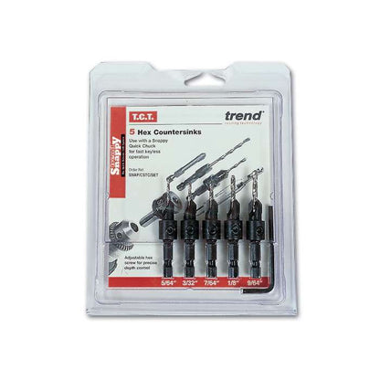 Trend Snappy 5 piece TCT Countersink Set SNAP/CSTC/SET