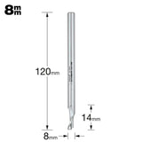 TREND TRE50518HSE HELICAL PLUNGE BIT 8MM DIAMETER X 8MM SHANK HSSE 50/51x8mmhsse