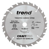 Trend Tungsten Carbide Tipped Sawblade CSB/16524TC