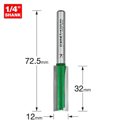 Trend Two flute cutter 12mm diameter C171X1/4TC