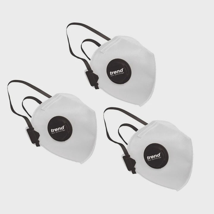 Trend Valved Respirator Mask Pack of 3 RPE/FFP2V/3