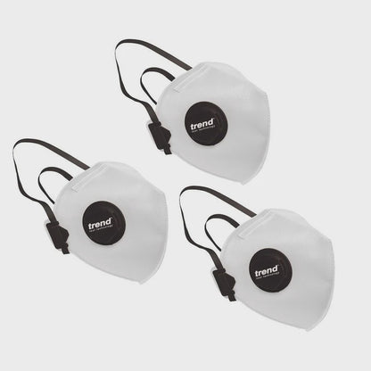 Trend Valved Respirator Mask Pack of 3 RPE/FFP2V/3