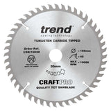 Trend Wood Circular Craft Trimming Crosscut Saw Blade 160mm x 20mm x 48T CSB/16048