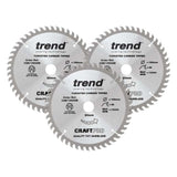 Trend Wood Circular Saw Blade 165mm x 20mm x 48T, 3 Pack CSB/165/3PK/A