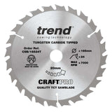 Trend Wood Cordless Circular Saw Blade 165mm x 20mm x 24/40T, 3 Pack CSB/165/3PK/C