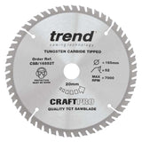 Trend Wood Cordless Circular Craft Thin Kerf Saw Blade 165mm x 20mm x 52T CSB/16552T
