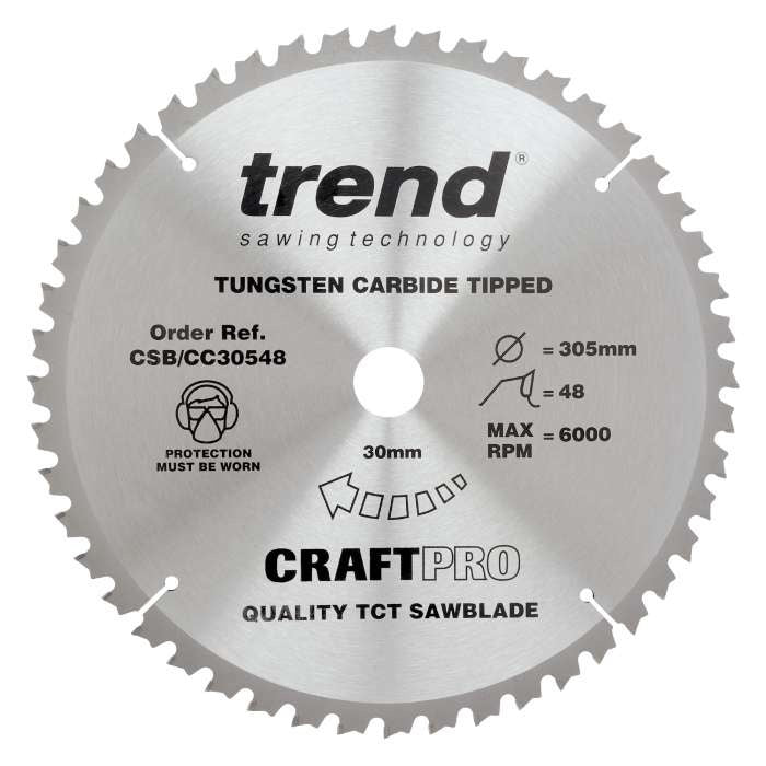 Trend Wood Mitre Saw Blade 305mm x 30mm x 48T CSB/CC30548