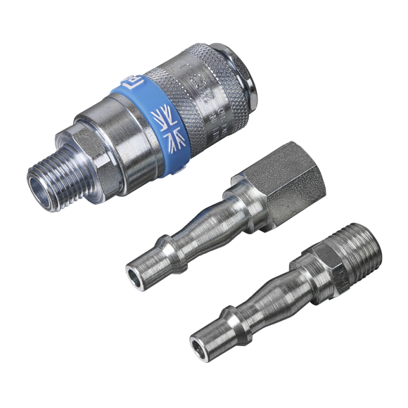Sealey AC60 PCL Air Tool Coupling Kit 1/4"BSP 3pc