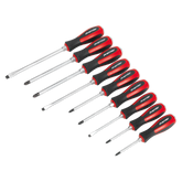 Sealey AK4934 Screwdriver Set 9 Piece Hammer-Thru