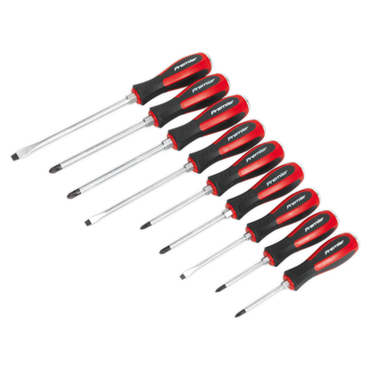 Sealey AK4934 Screwdriver Set 9 Piece Hammer-Thru