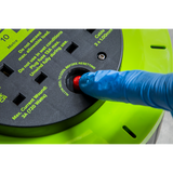 Sealey BCR10G 10m Cassette Type Cable Reel Green with Thermal Trip 2 x 230V and 2 x USB