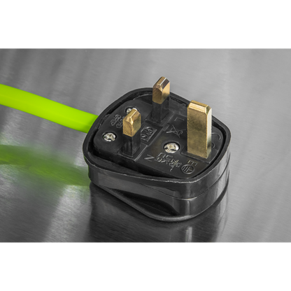 Sealey BCR25G 25m Cable Reel with Thermal Trip 4 x 230V - Hi-Vis Green