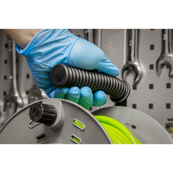 Sealey BCR25G 25m Cable Reel with Thermal Trip 4 x 230V - Hi-Vis Green