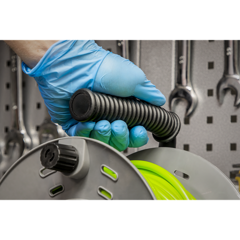 Sealey BCR25G 25m Cable Reel with Thermal Trip 4 x 230V - Hi-Vis Green
