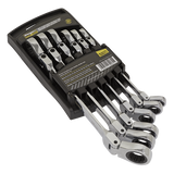 Sealey S0806 6pc Flexi-Head Double End Ratchet Ring Spanner Set