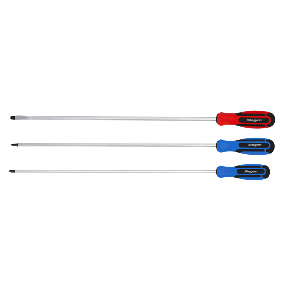 Sealey S0895 Extra-Long Screwdriver Set 3pc