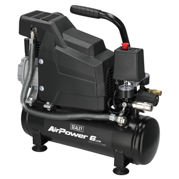 Sealey SAC0620A 6L Direct Drive Air Compressor 230V/13A Compact, Powerful & Reliable for Workshops