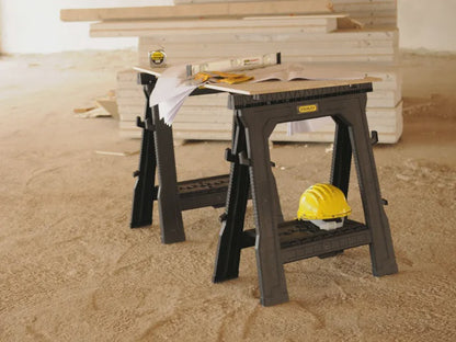 Stanley 1-70-713 Folding Sawhorse Twin Pack Polypropylene STA170713