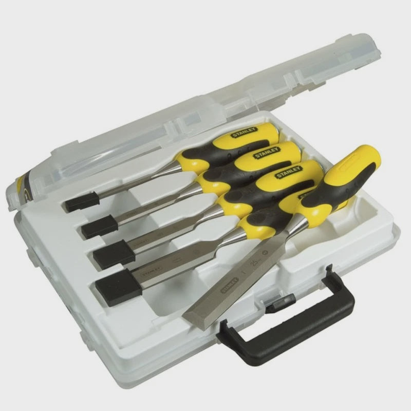 Stanley 2-16-885 Dynagrip Bevel Chisel with Strike Cap Set of 5 STA216885