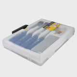 Stanley 0-16-130  5002 Bevel Edge Chisel Set 4 Piece With Stone & Oil STA016130