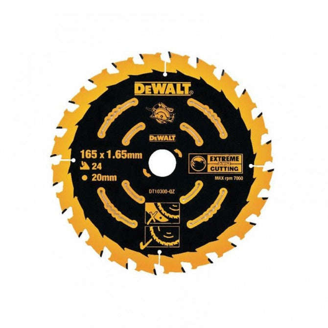 DeWalt 165mm 24T Extreme Framing Circular Saw Blade DT10300-QZ