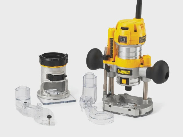 DeWalt D26204K 1/4in Premium Plunge & Fixed Base Combi Router 240V