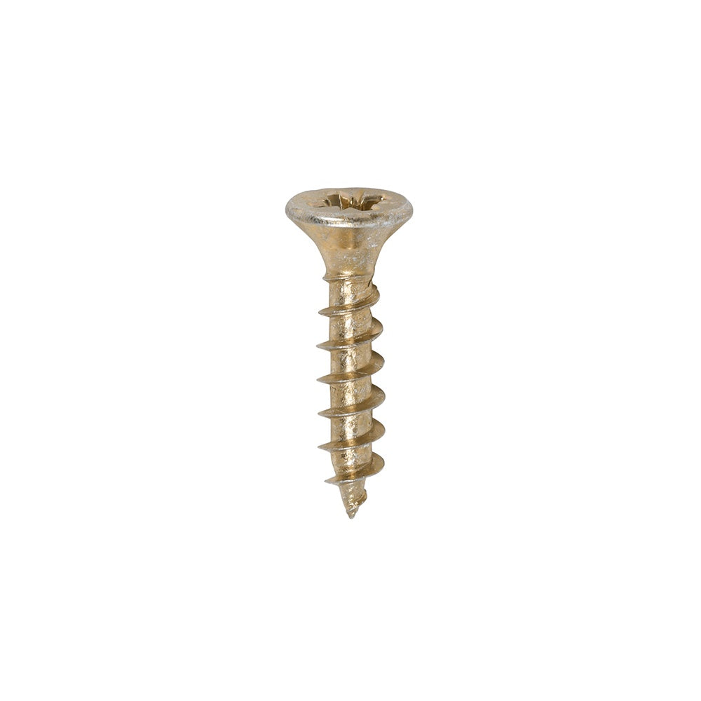 Timco 4.0 x 20mm Solo Chipboard & Woodscrews - PZ - Double Countersunk - Yellow 40020SOLOC