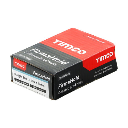 FirmaHold 19mm 16 Gauge 2000 Straight Collated Brad Nails BG1619