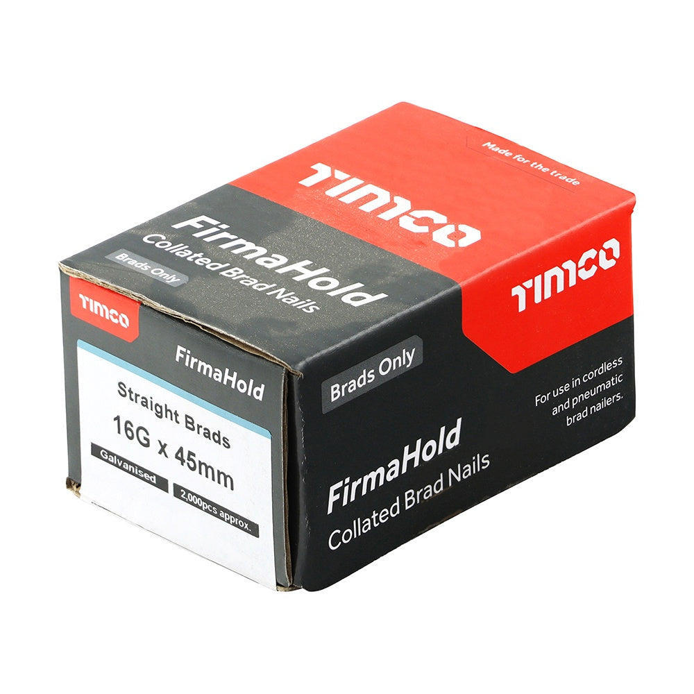FirmaHold 45mm 16 Gauge 2000 Straight Collated Brad Nails BG1645