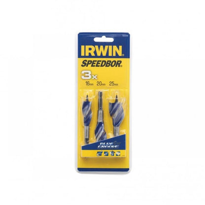 Irwin 1922006 16-25mm Blue Groove 6X Stubby Wood Bit Set Of 3 Piece