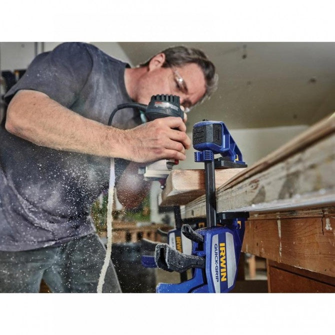 Irwin Twin Pack Quick Grip Bar Clamp 300mm Fast & Versatile Clamping Solution XMS24CLAMPS