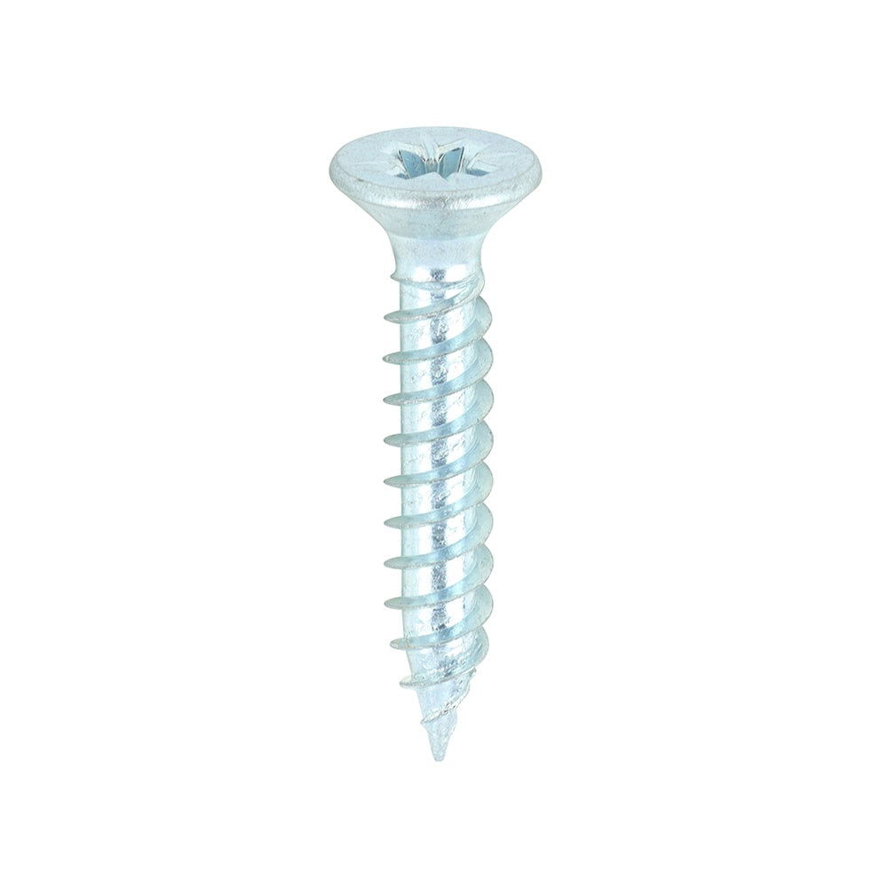 Timco 8 x 1" Twin Threaded Woodscrews Countsunk Head Zinc (200/Box) 00081CWZ