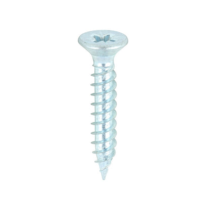 Timco 8 x 1" Twin Threaded Woodscrews Countsunk Head Zinc (200/Box) 00081CWZ